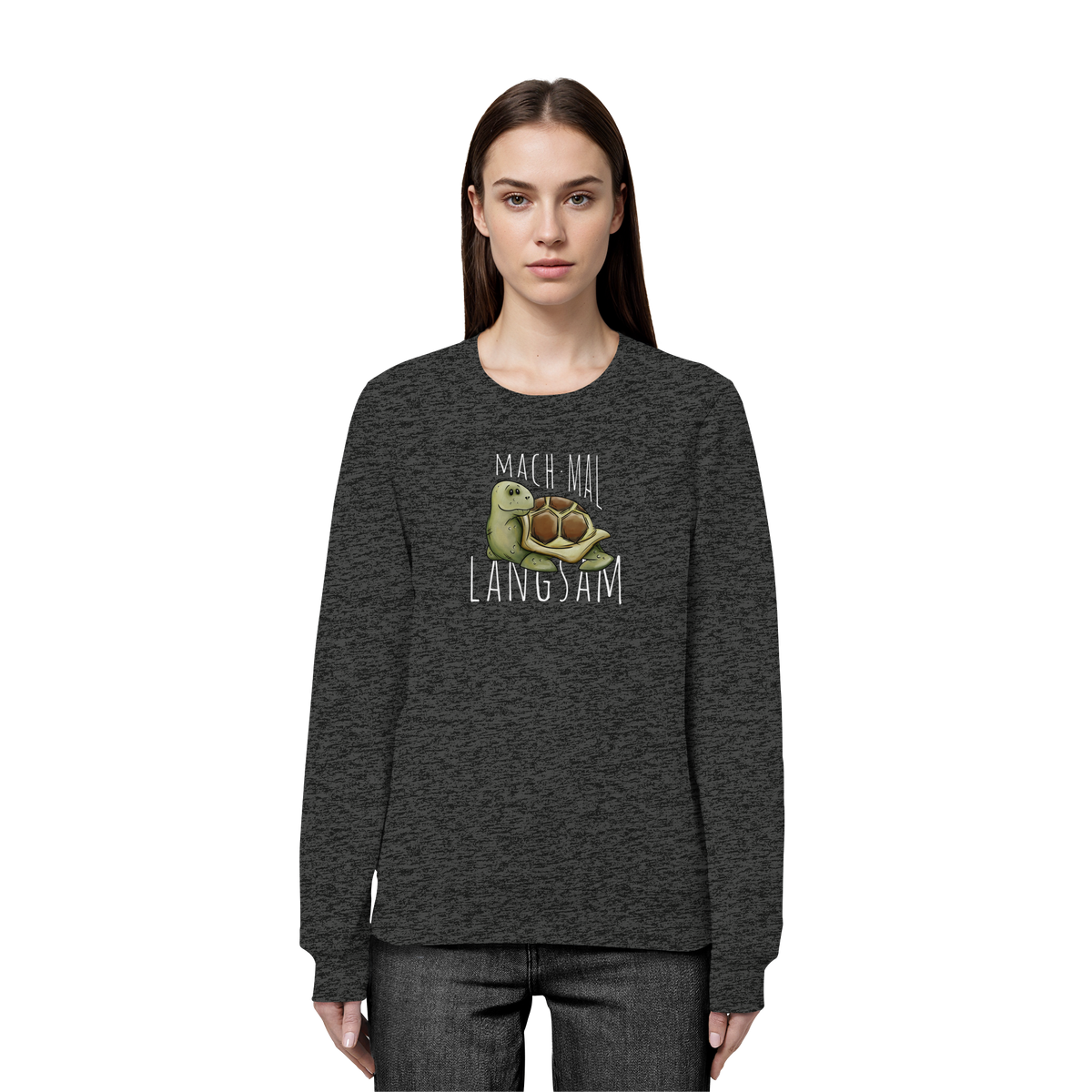 Mach mal langsam Schildkröte - Organic Basic Unisex Sweatshirt