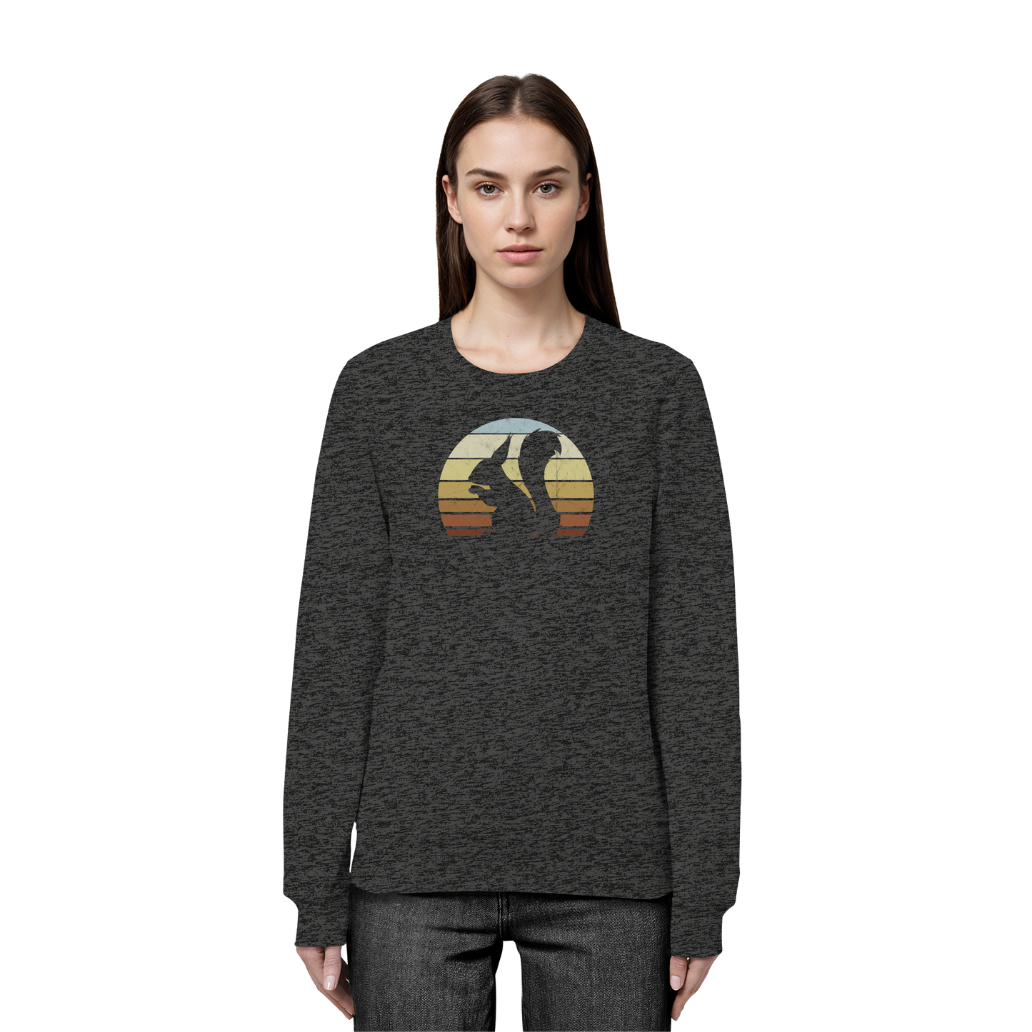 Retro Eichhörnchen Silhouette - Organic Basic Unisex Sweatshirt
