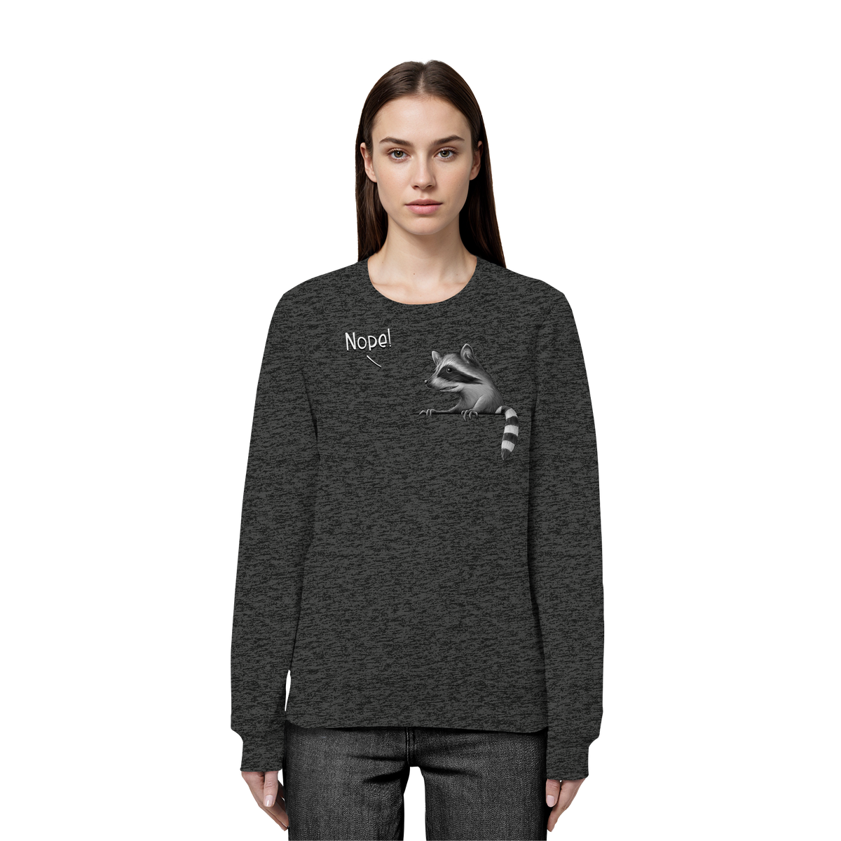 Nope! Frecher verwegener Waschbär - Organic Basic Unisex Sweatshirt