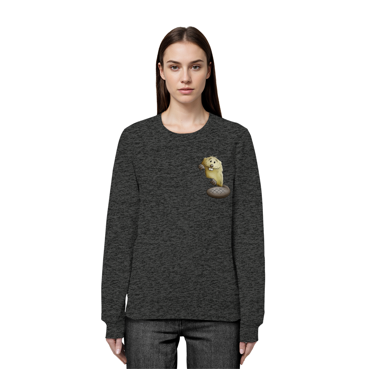 Lustiger frecher Biber - Organic Basic Unisex Sweatshirt