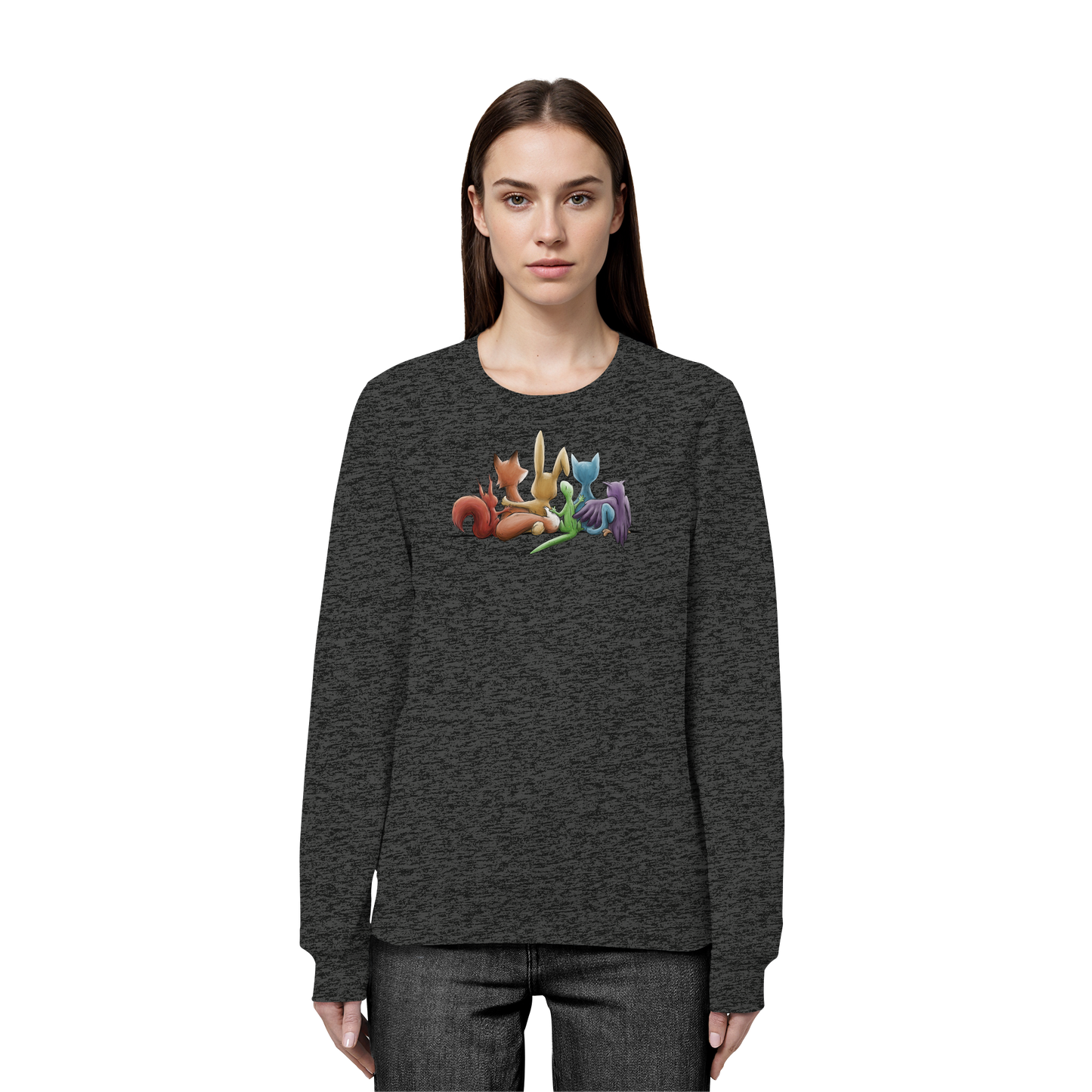 Regenbogen Tiere für Freundschaft, Toleranz und Vielfalt - Organic Basic Unisex Sweatshirt