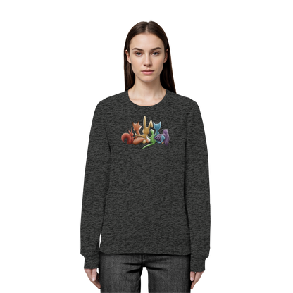 Regenbogen Tiere für Freundschaft, Toleranz und Vielfalt - Organic Basic Unisex Sweatshirt