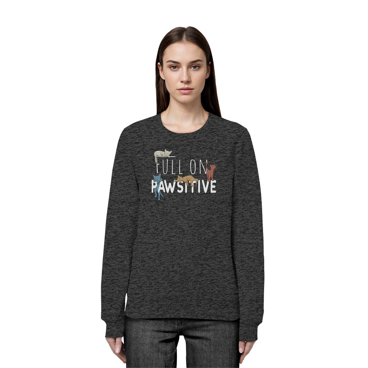 Full On Pawsitive! Gechillte Katzen - Organic Basic Unisex Sweatshirt
