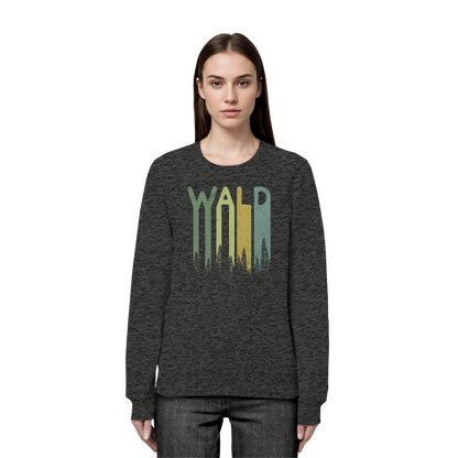 Wald Retro Forst Schriftzug - Organic Basic Unisex Sweatshirt
