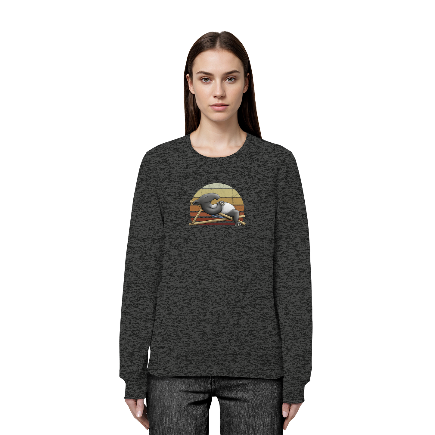 Lässiger Retro Sundown Tapir - Organic Basic Unisex Sweatshirt
