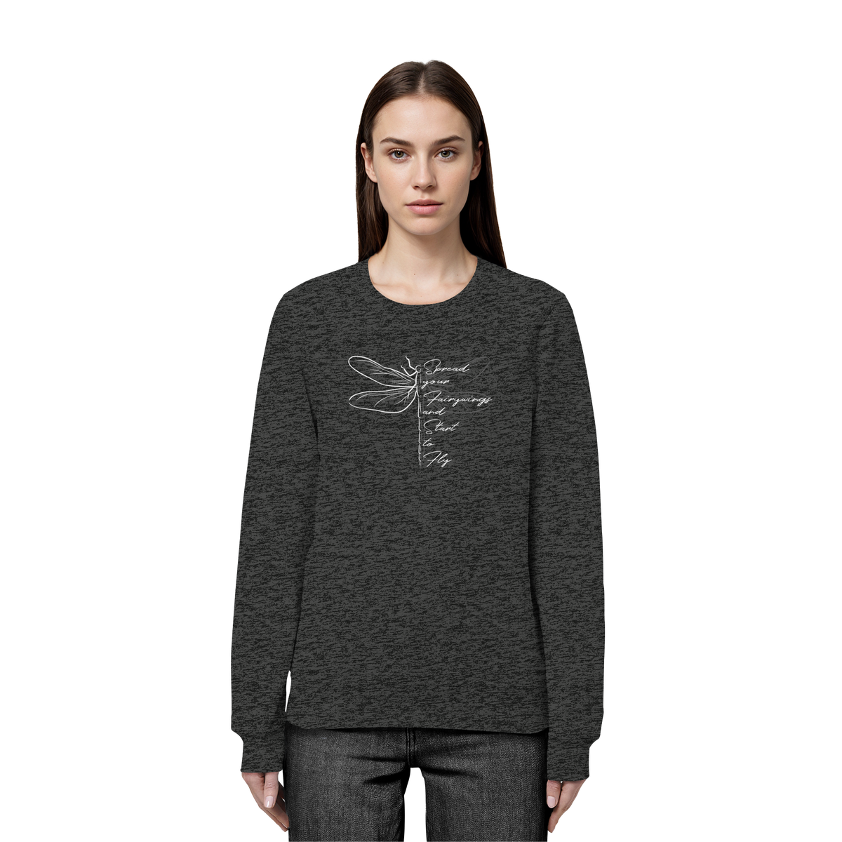 Breite die Flügel aus und flieg los | Libelle - Organic Basic Unisex Sweatshirt