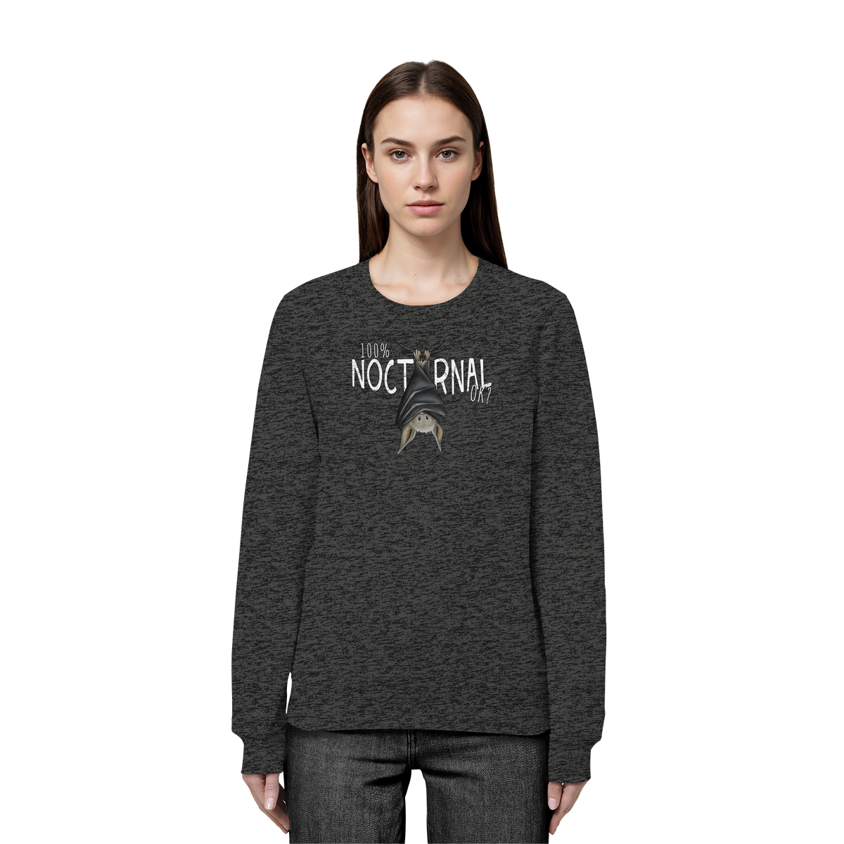 100% nachtaktive Fledermaus - Organic Basic Unisex Sweatshirt