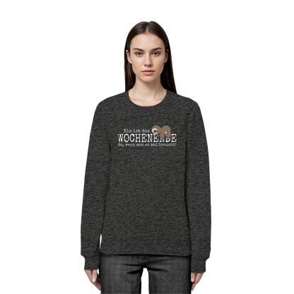 Kawaii Faultier Wochenende - Organic Basic Unisex Sweatshirt