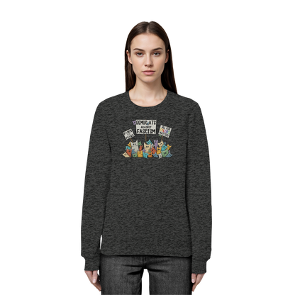 Demo-Katzen gegen Faschismus und für Vielfalt - Organic Basic Unisex Sweatshirt