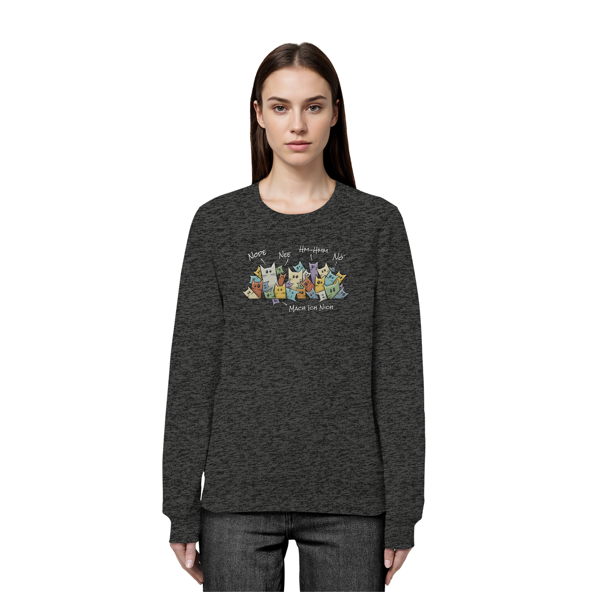 Nope, Nee, Nö Katzen - Organic Basic Unisex Sweatshirt