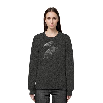 Kritzelkunst Rabe Krähe - Organic Basic Unisex Sweatshirt