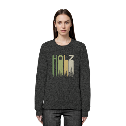 Holz Retro Wald Schriftzug - Organic Basic Unisex Sweatshirt