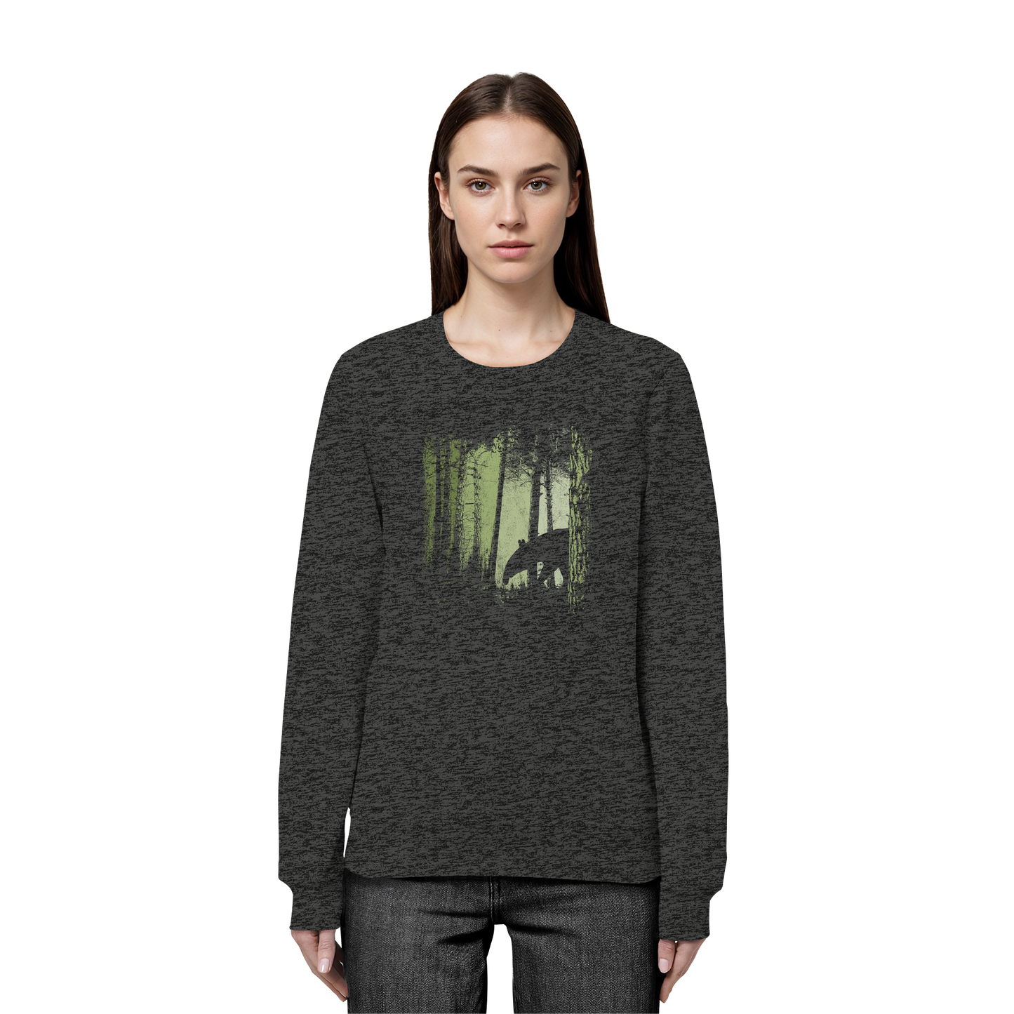 Lässiger Tapir im Zwielicht Wald - Organic Basic Unisex Sweatshirt