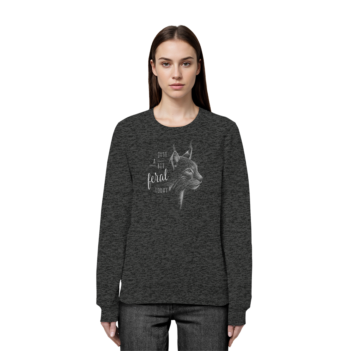 Just A Bit Feral Today! Wildkatze - Organic Basic Unisex Sweatshirt