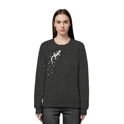 Gecko Eidechse Silhouette hell - Organic Basic Unisex Sweatshirt