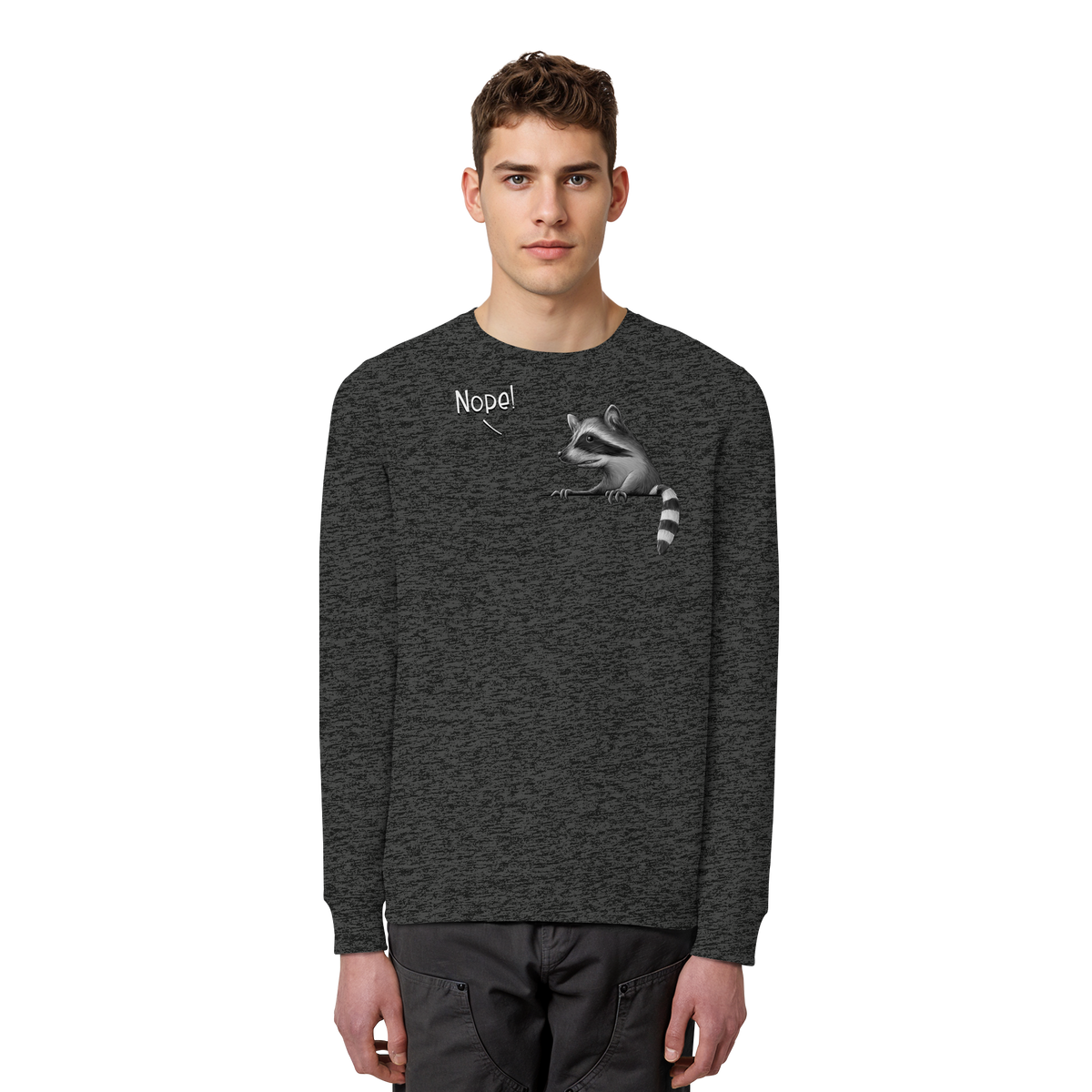 Nope! Frecher verwegener Waschbär - Organic Basic Unisex Sweatshirt