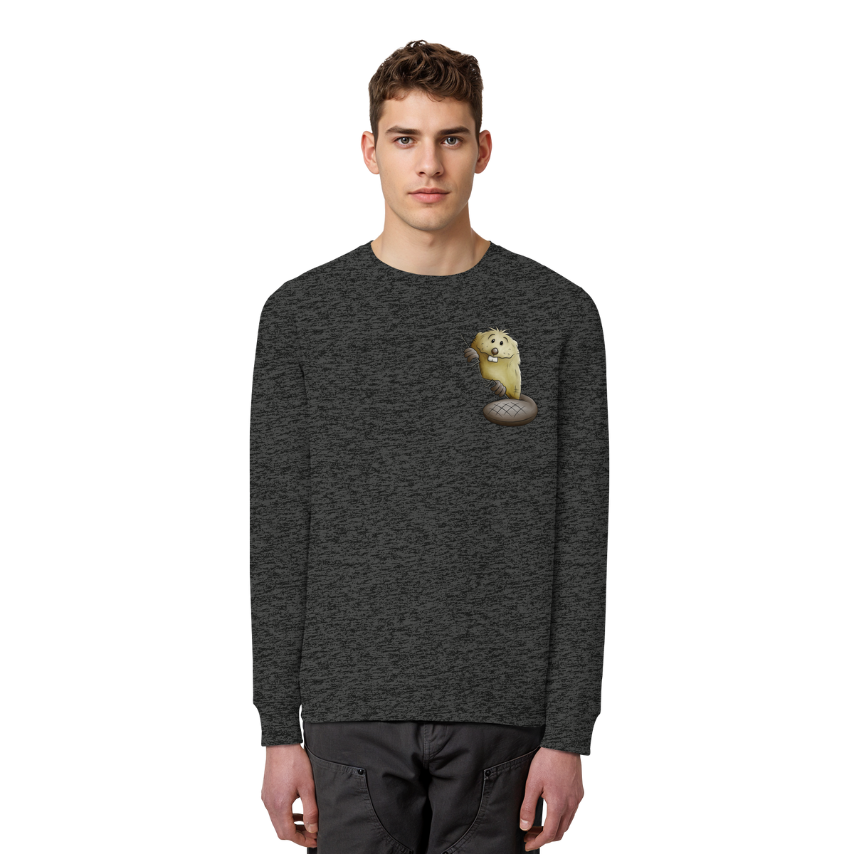 Lustiger frecher Biber - Organic Basic Unisex Sweatshirt