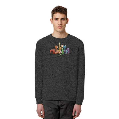 Regenbogen Tiere für Freundschaft, Toleranz und Vielfalt - Organic Basic Unisex Sweatshirt