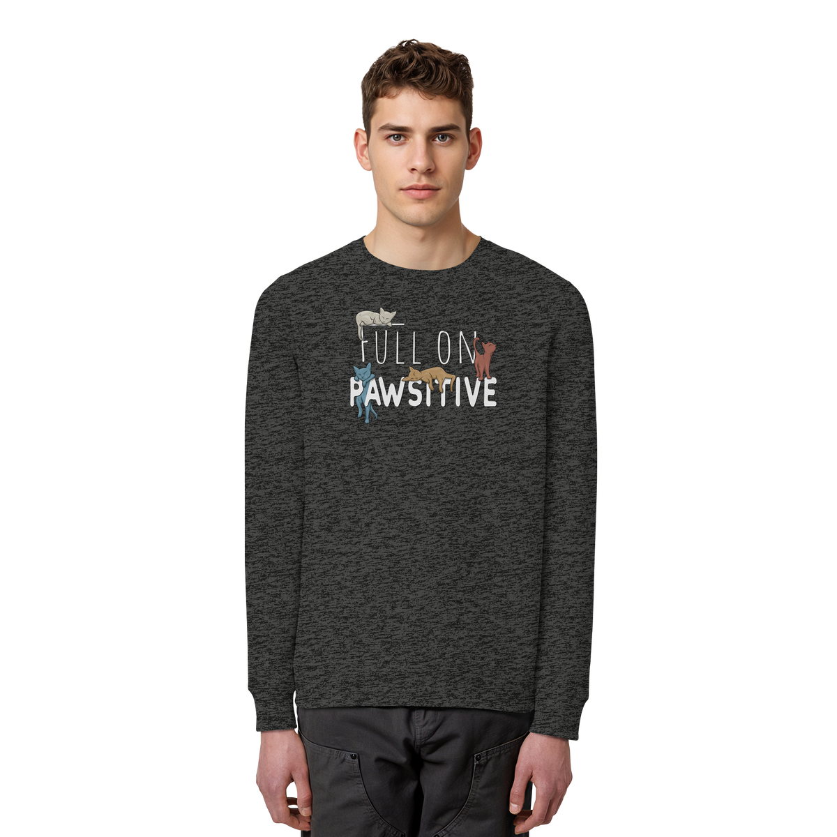 Full On Pawsitive! Gechillte Katzen - Organic Basic Unisex Sweatshirt