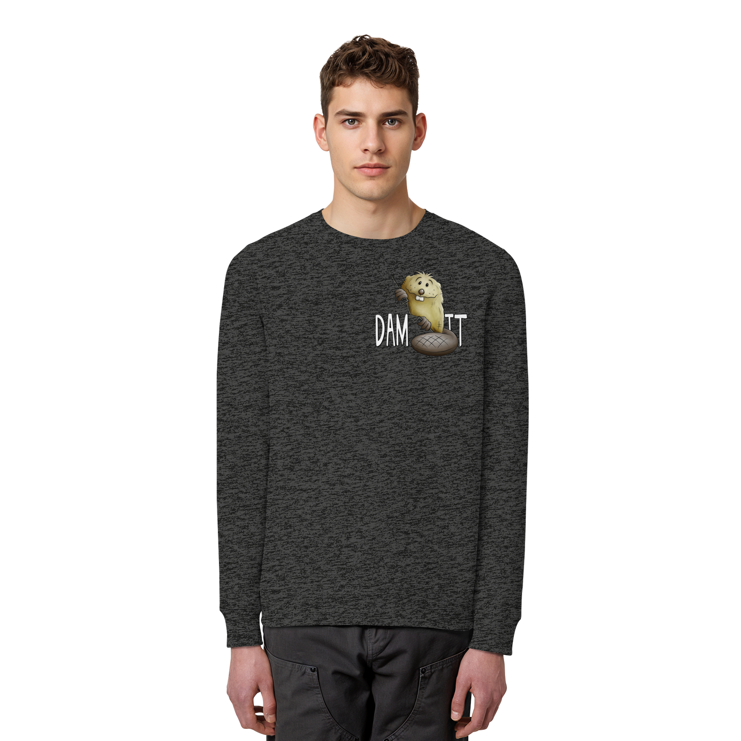 Dam It Verdammt Lustiger Biber - Organic Basic Unisex Sweatshirt