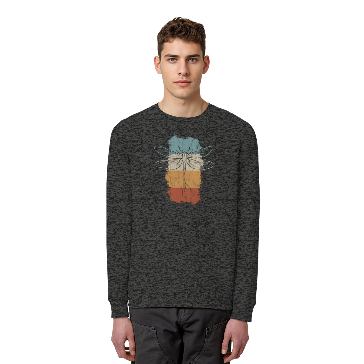 Retro Kunst Libelle | Vintage Dragonfly - Organic Basic Unisex Sweatshirt