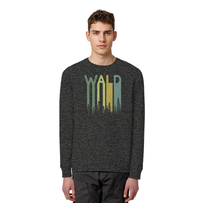 Wald Retro Forst Schriftzug - Organic Basic Unisex Sweatshirt