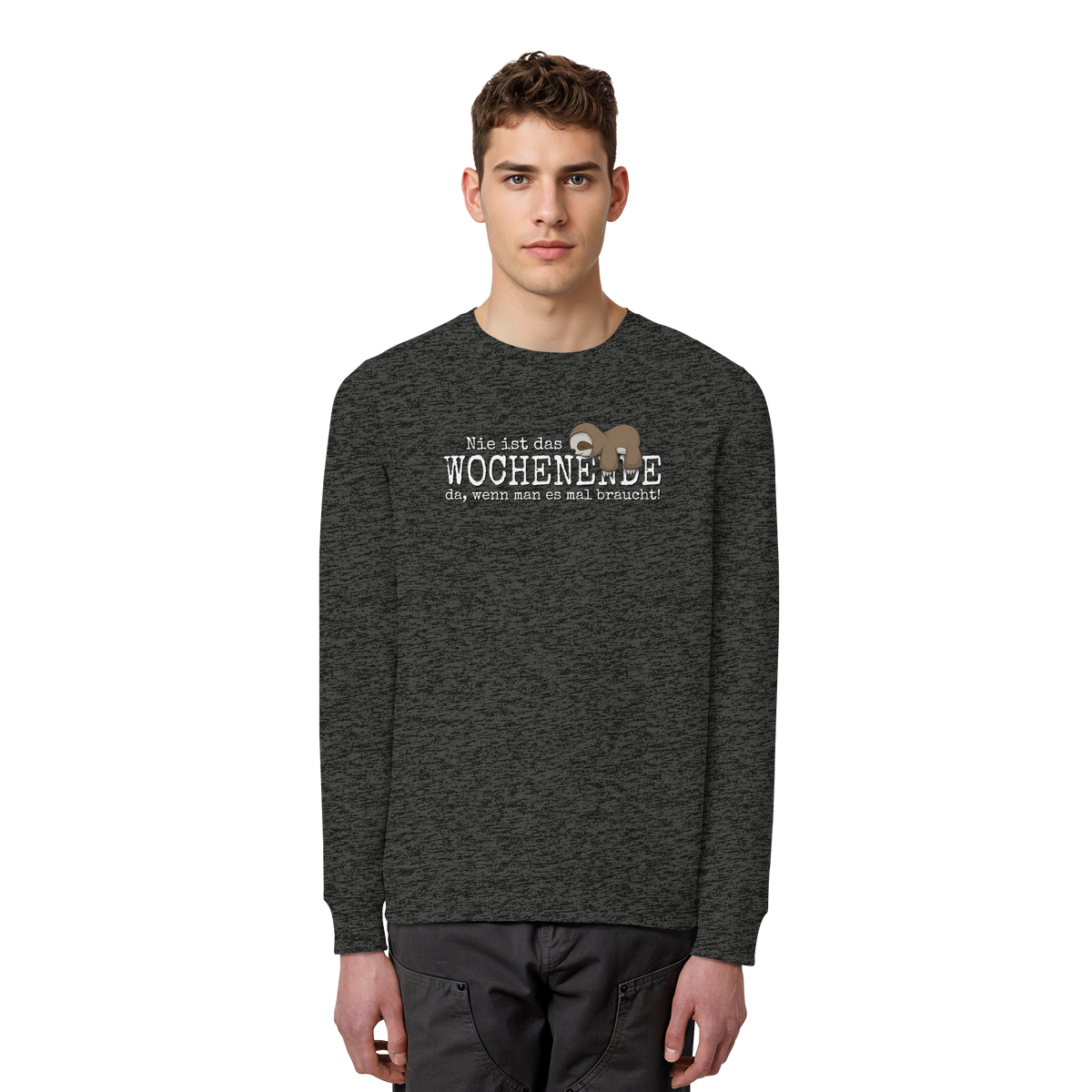 Kawaii Faultier Wochenende - Organic Basic Unisex Sweatshirt