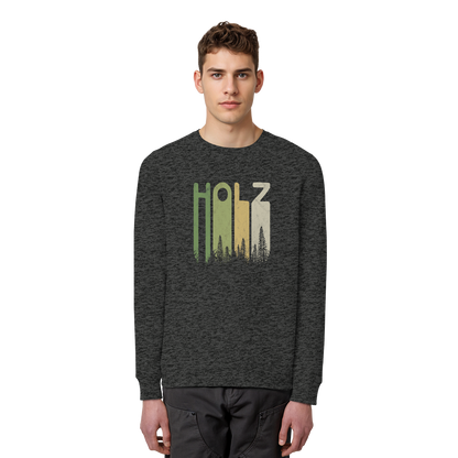 Holz Retro Wald Schriftzug - Organic Basic Unisex Sweatshirt