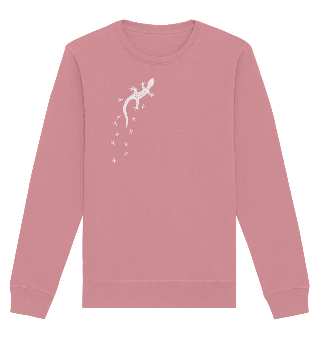 Gecko Eidechse Silhouette hell - Organic Basic Unisex Sweatshirt
