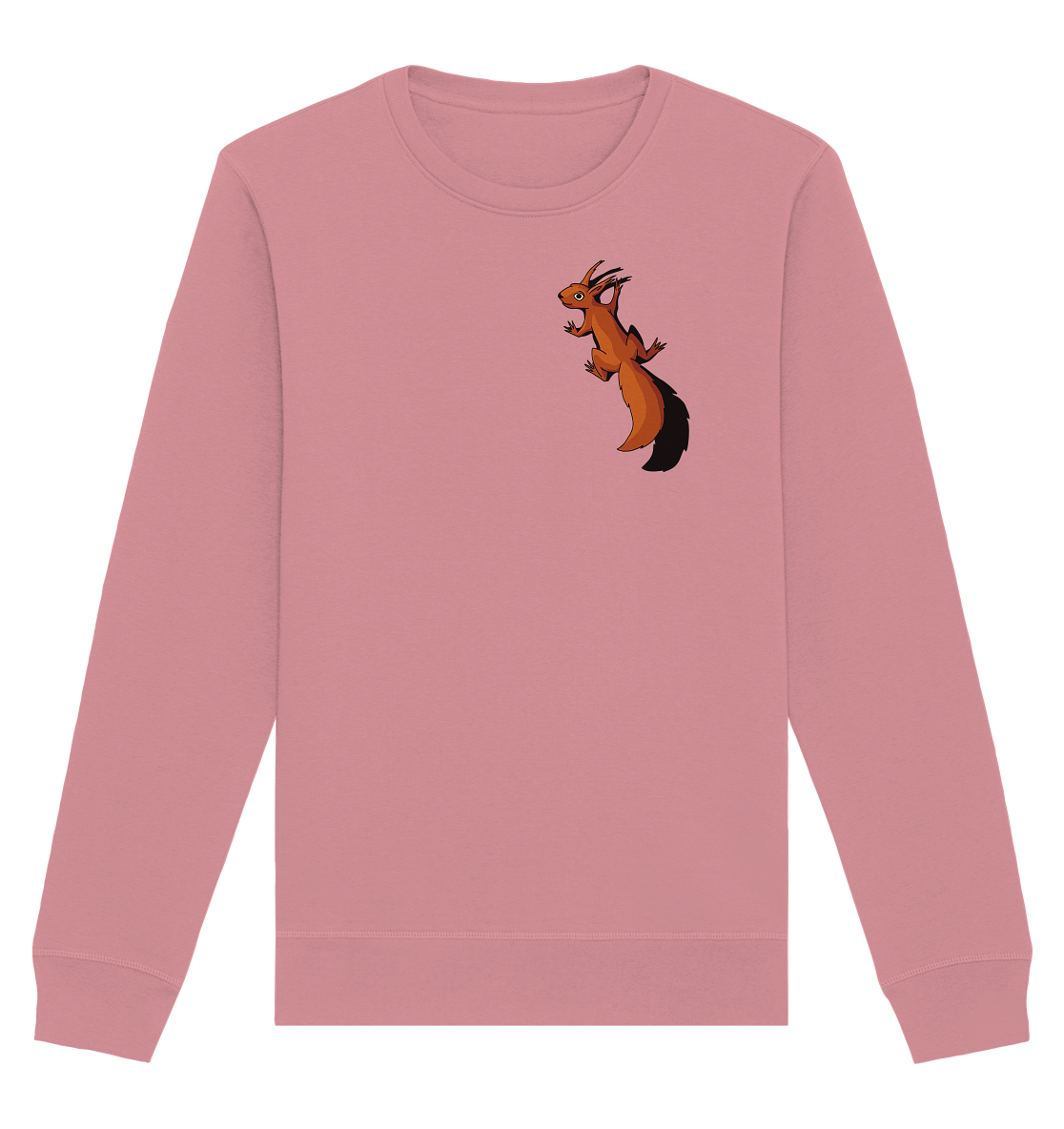 Süßes Eichhörnchen klettert - Organic Basic Unisex Sweatshirt