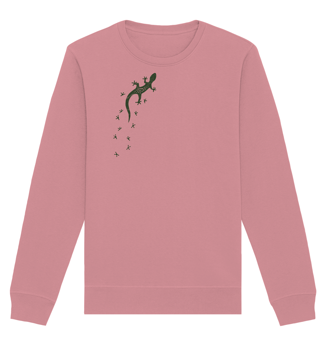 Gecko Eidechse Silhouette dunkel - Organic Basic Unisex Sweatshirt