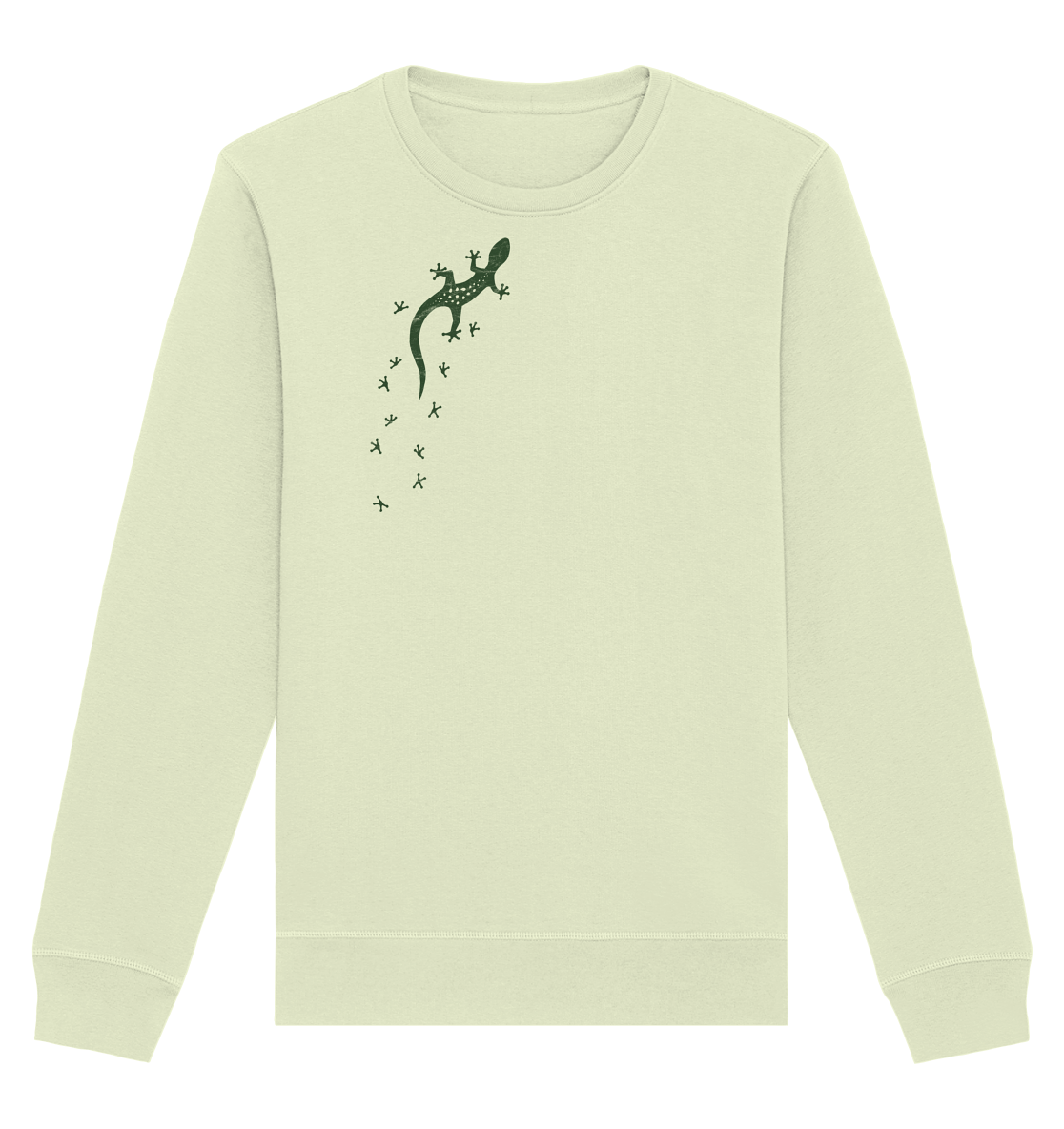 Gecko Eidechse Silhouette dunkel - Organic Basic Unisex Sweatshirt