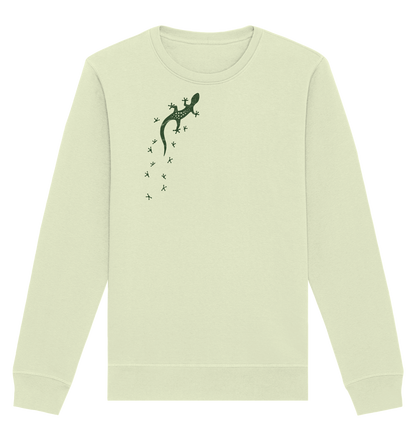 Gecko Eidechse Silhouette dunkel - Organic Basic Unisex Sweatshirt