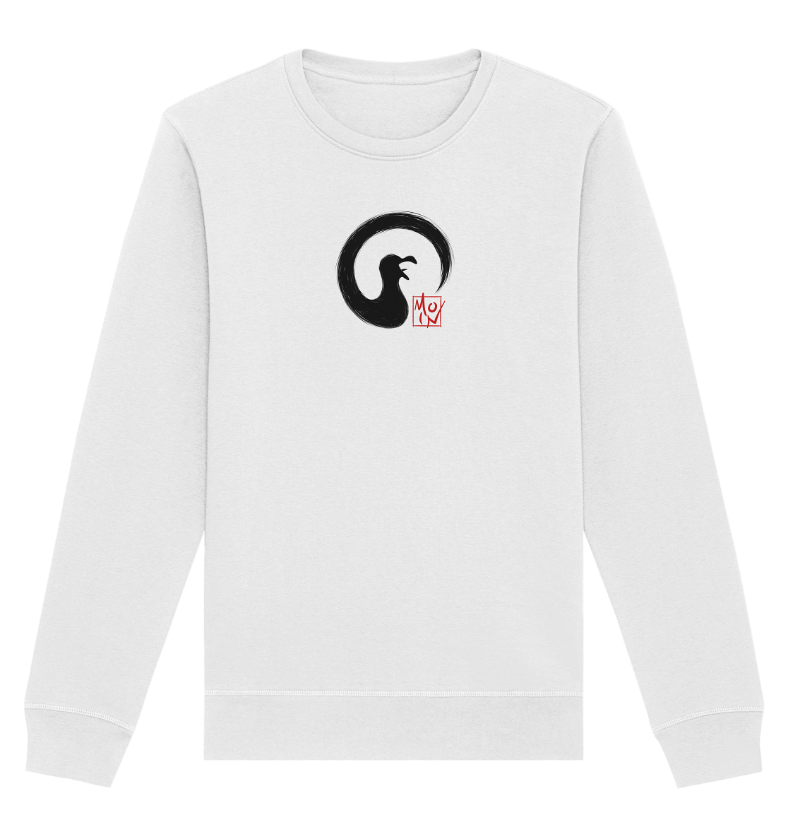 Moin kreischende japanische Enso Möwe - Organic Basic Unisex Sweatshirt
