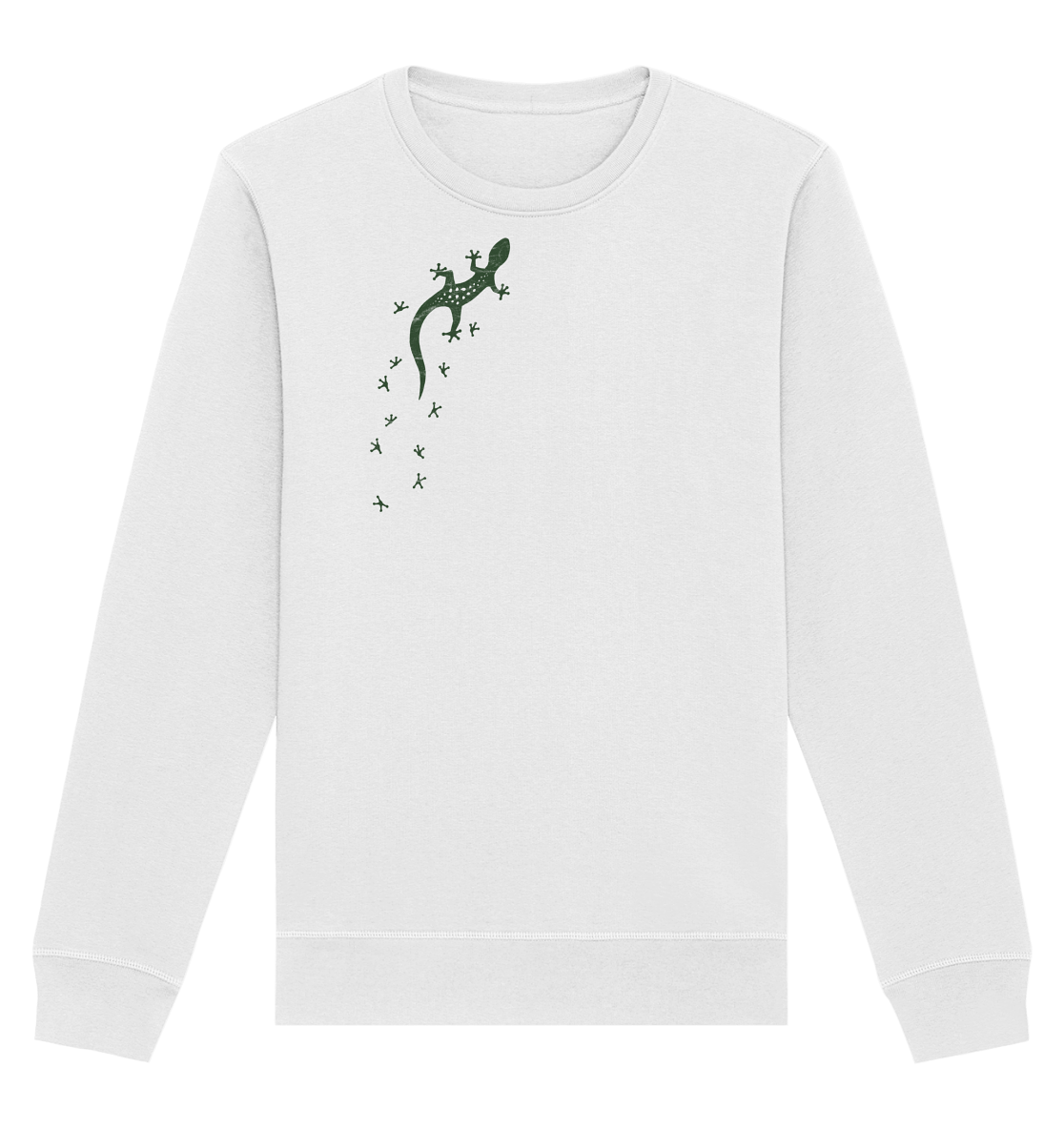 Gecko Eidechse Silhouette dunkel - Organic Basic Unisex Sweatshirt