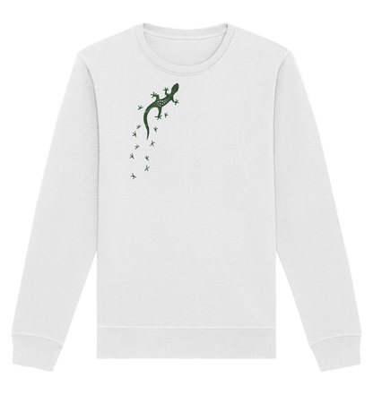 Gecko Eidechse Silhouette dunkel - Organic Basic Unisex Sweatshirt