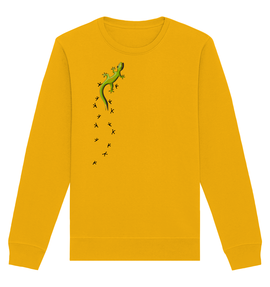 Kletternder Gecko mit Spuren - Organic Basic Unisex Sweatshirt