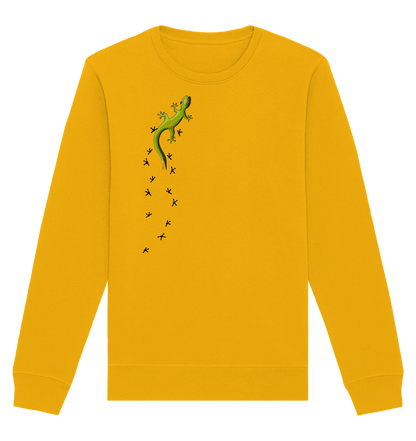 Kletternder Gecko mit Spuren - Organic Basic Unisex Sweatshirt