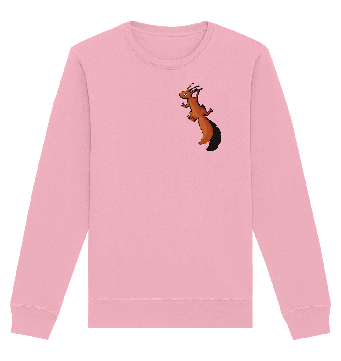 Süßes Eichhörnchen klettert - Organic Basic Unisex Sweatshirt