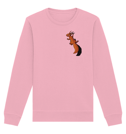 Süßes Eichhörnchen klettert - Organic Basic Unisex Sweatshirt