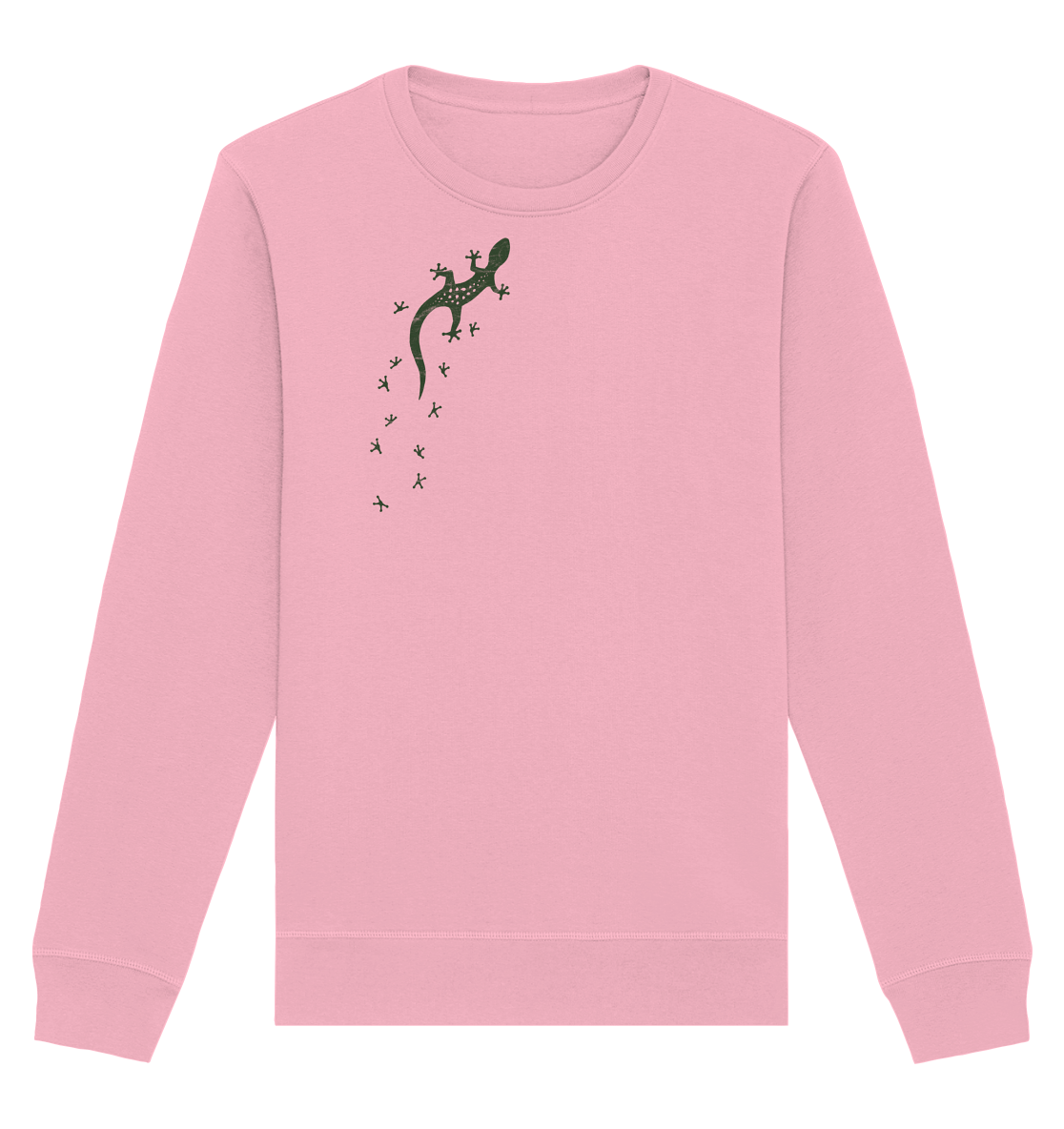 Gecko Eidechse Silhouette dunkel - Organic Basic Unisex Sweatshirt