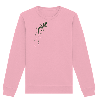 Gecko Eidechse Silhouette dunkel - Organic Basic Unisex Sweatshirt
