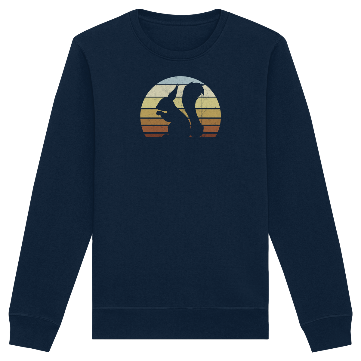 Retro Eichhörnchen Silhouette - Organic Basic Unisex Sweatshirt