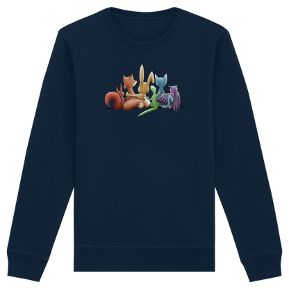 Regenbogen Tiere für Freundschaft, Toleranz und Vielfalt - Organic Basic Unisex Sweatshirt