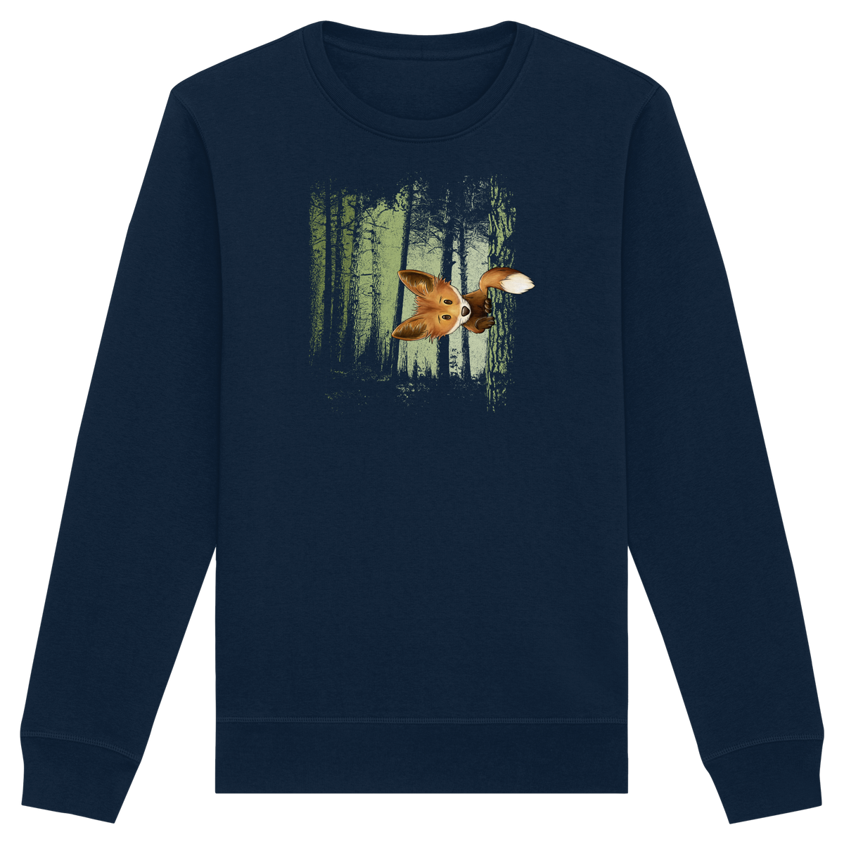 Fuchs im Zwielicht-Wald - Organic Basic Unisex Sweatshirt