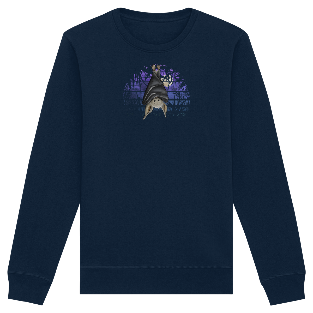 Fledermaus in blauer Nacht - Organic Basic Unisex Sweatshirt