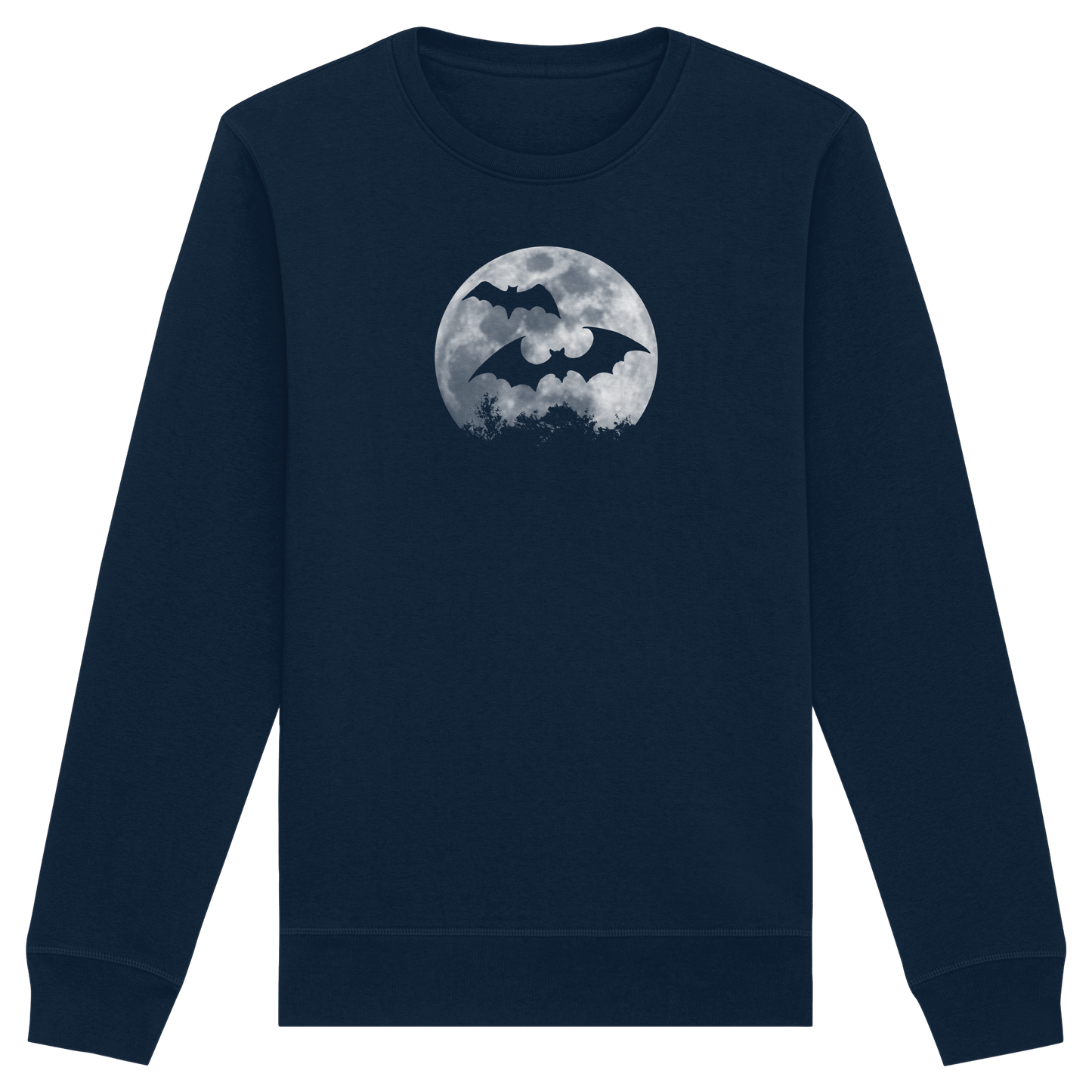 Fledermaus Silhouetten bei Vollmond - Organic Basic Unisex Sweatshirt