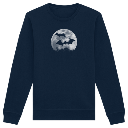 Fledermaus Silhouetten bei Vollmond - Organic Basic Unisex Sweatshirt