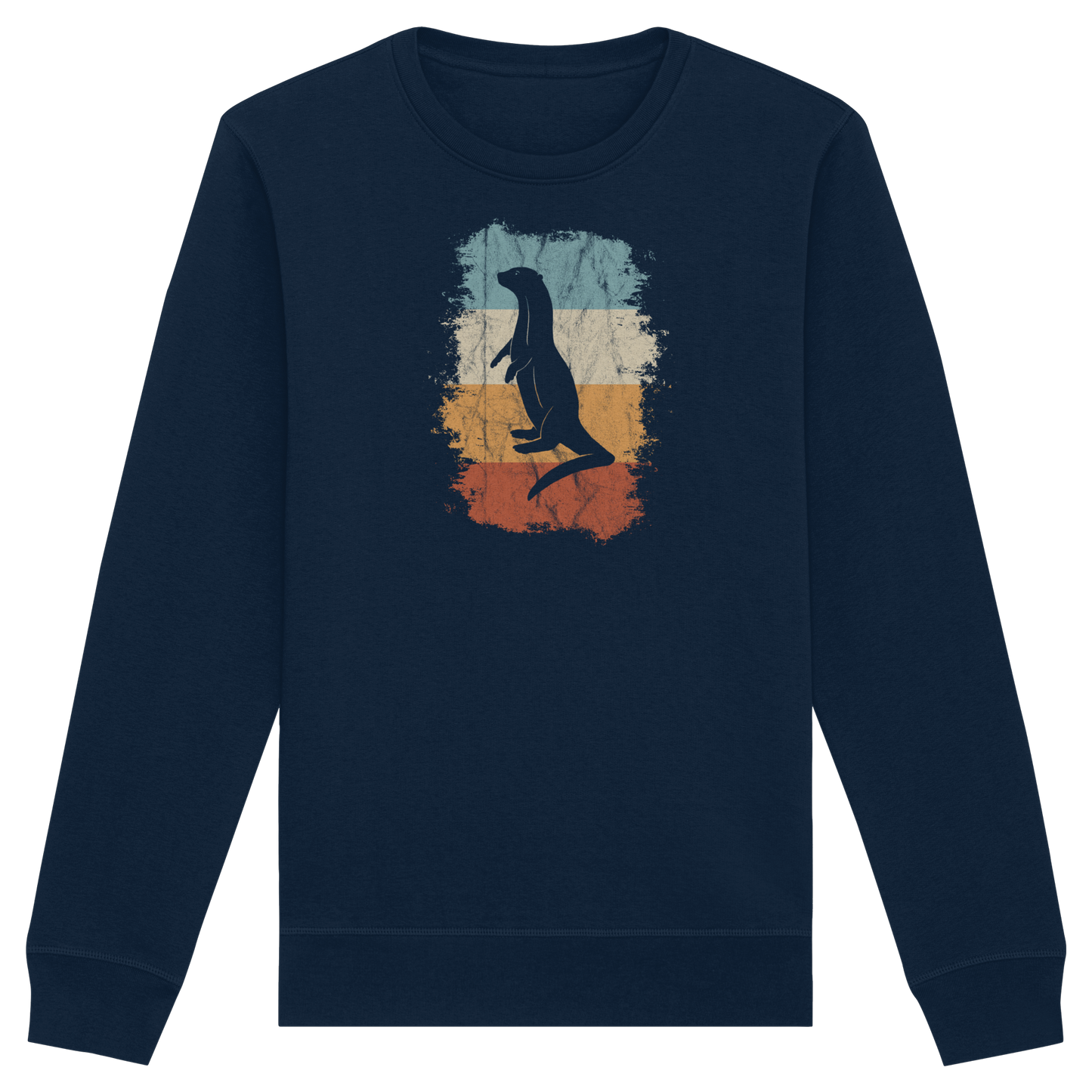 Retro Otter Fischotter Silhouette - Organic Basic Unisex Sweatshirt