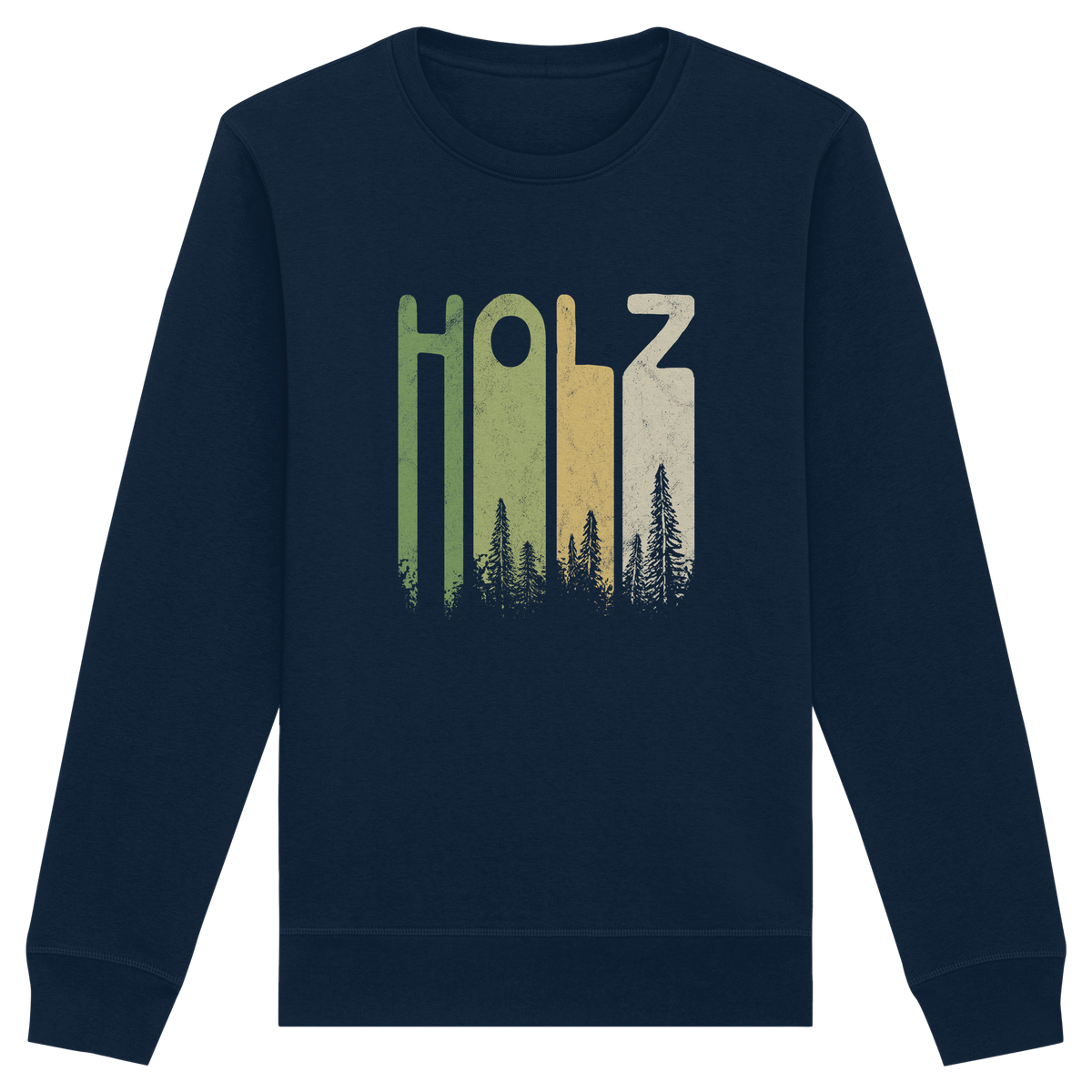 Holz Retro Wald Schriftzug - Organic Basic Unisex Sweatshirt
